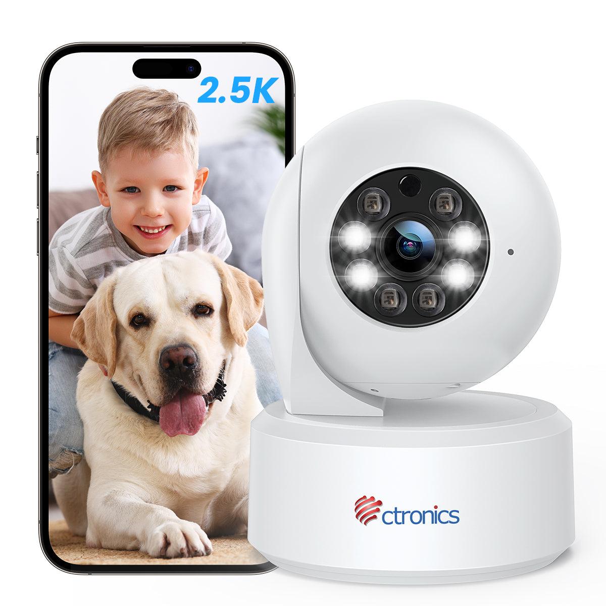 2.4/5Ghz 2.5K 4MP Indoor WiFi Surveillance Camera Human Motion Detection Auto Tracking for Baby Pets - uk.ctronics