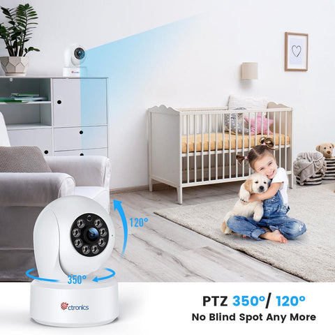 2.4/5Ghz 2.5K 4MP Indoor WiFi Surveillance Camera Human Motion Detection Auto Tracking for Baby Pets - uk.ctronics