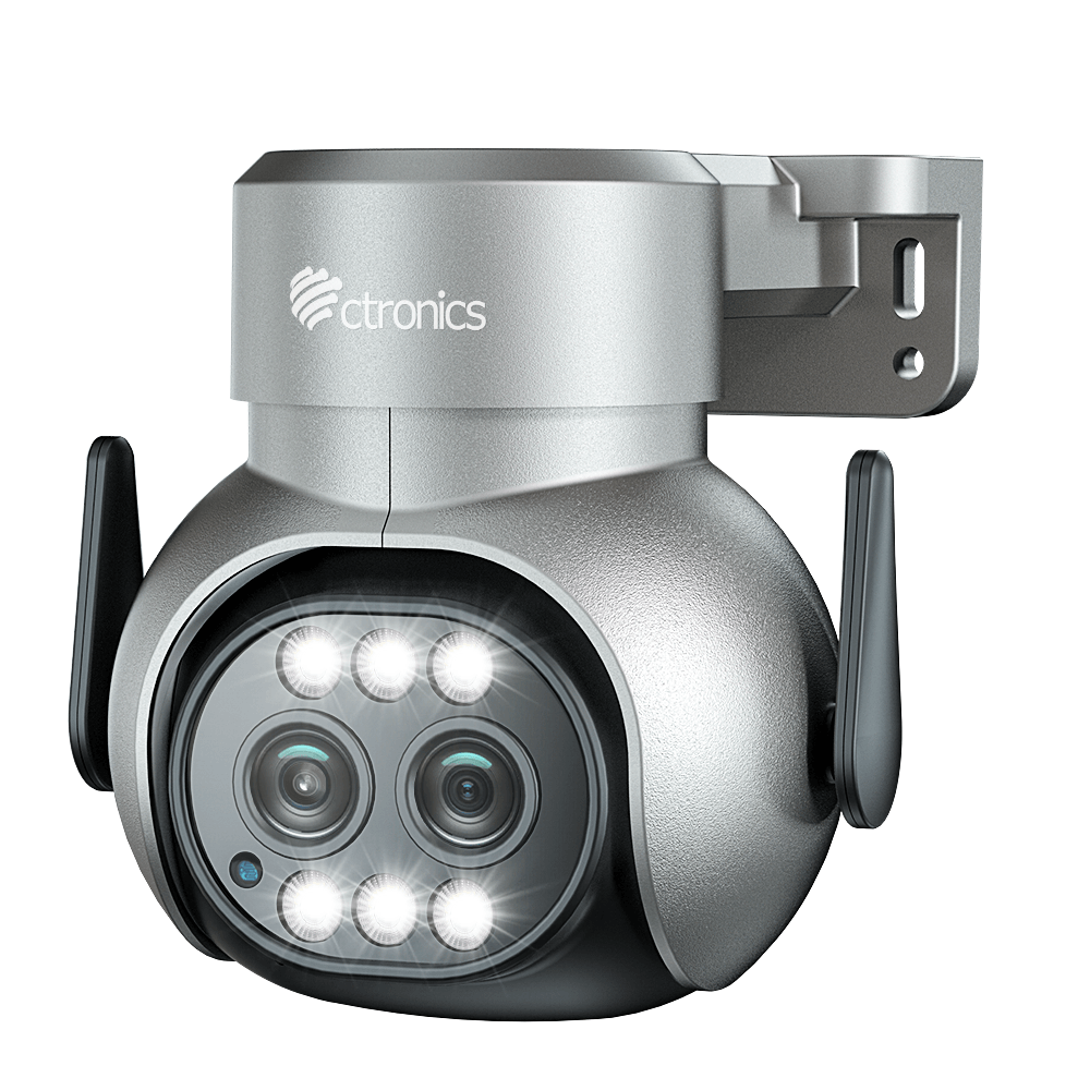 2.5K 4MP Dual Lens Security Camera Outdoor Wired 2.4/5GHz WiFi Camera with 6X Hybrid Zoom - uk.ctronics