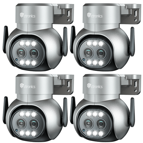 2.5K 4MP Dual Lens Security Camera Outdoor Wired 2.4/5GHz WiFi Camera with 6X Hybrid Zoom - uk.ctronics