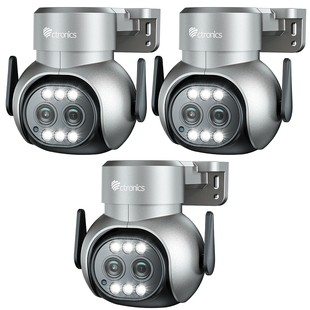 2.5K 4MP Dual Lens Security Camera Outdoor Wired 2.4/5GHz WiFi Camera with 6X Hybrid Zoom - uk.ctronics