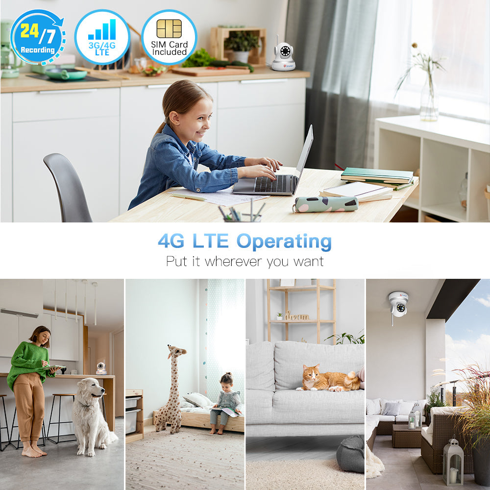 Ctronics Caméra de Surveillance 4G LTE Extérieure - Double Objectif Ctronics Caméra de Surveillance 4G LTE Extérieure - Double Objectif