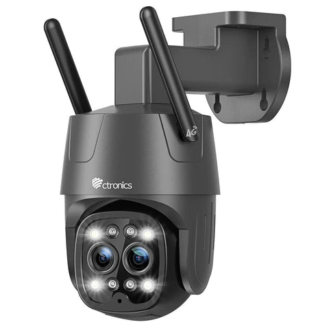 3G/4G LTE Outdoor Surveillance Camera with Dual Lens Human Detection 6X Hybrid Zoom SIM Card Included - uk.ctronics