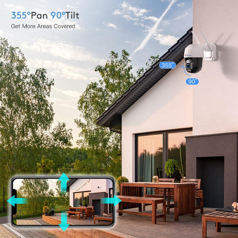 4K 8MP Outdoor PTZ WiFi  Surveillance Camera with Intelligent Human /Vehicle Detection - uk.ctronics