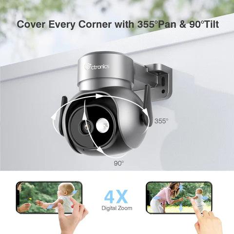 4K 8MP Outdoor WiFi Security Camera with Spotlight, 2.4/5GHz Dual Band - uk.ctronics