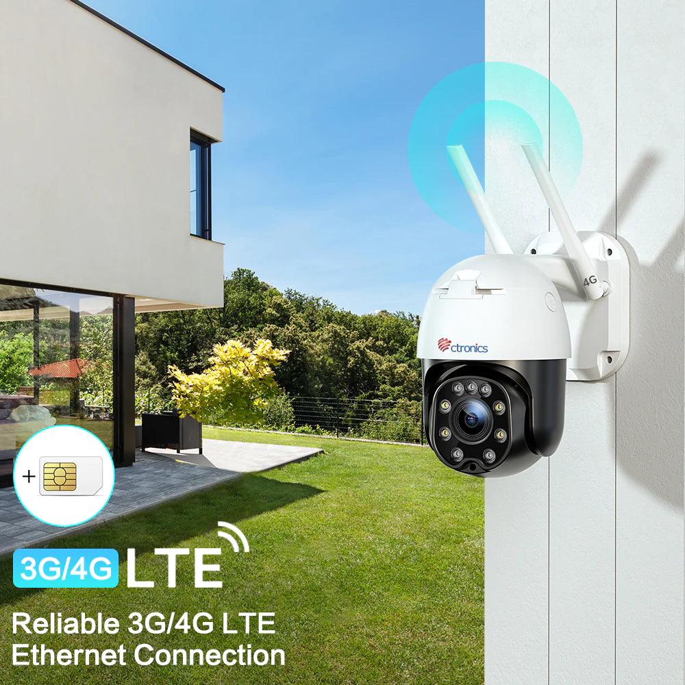 5X Optical Zoom 3G/4G LTE Outdoor Surveillance Camera by Ctronics with SIM Card - uk.ctronics