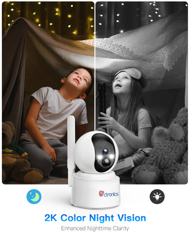 4G LTE and battery - 2K indoor surveillance camera with SIM card, wireless IP camera indoor 4x digital zoom