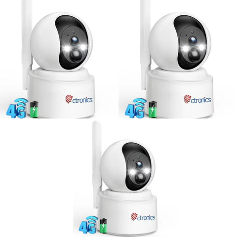 4G LTE and battery - 2K indoor surveillance camera with SIM card, wireless IP camera indoor 4x digital zoom