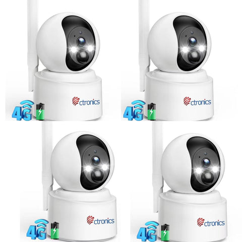 4G LTE and battery - 2K indoor surveillance camera with SIM card, wireless IP camera indoor 4x digital zoom