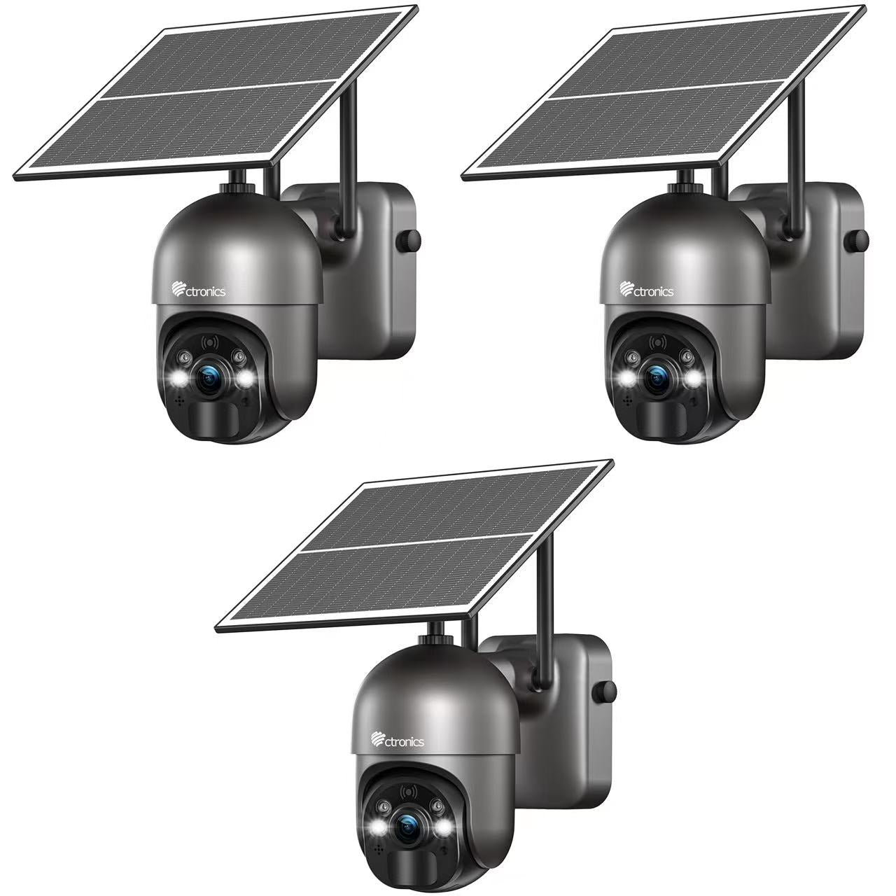 Ctronics 3G/4G LTE Solar Surveillance Camera on 14400mAh Battery, 4G Outdoor Wireless Camera SIM Card