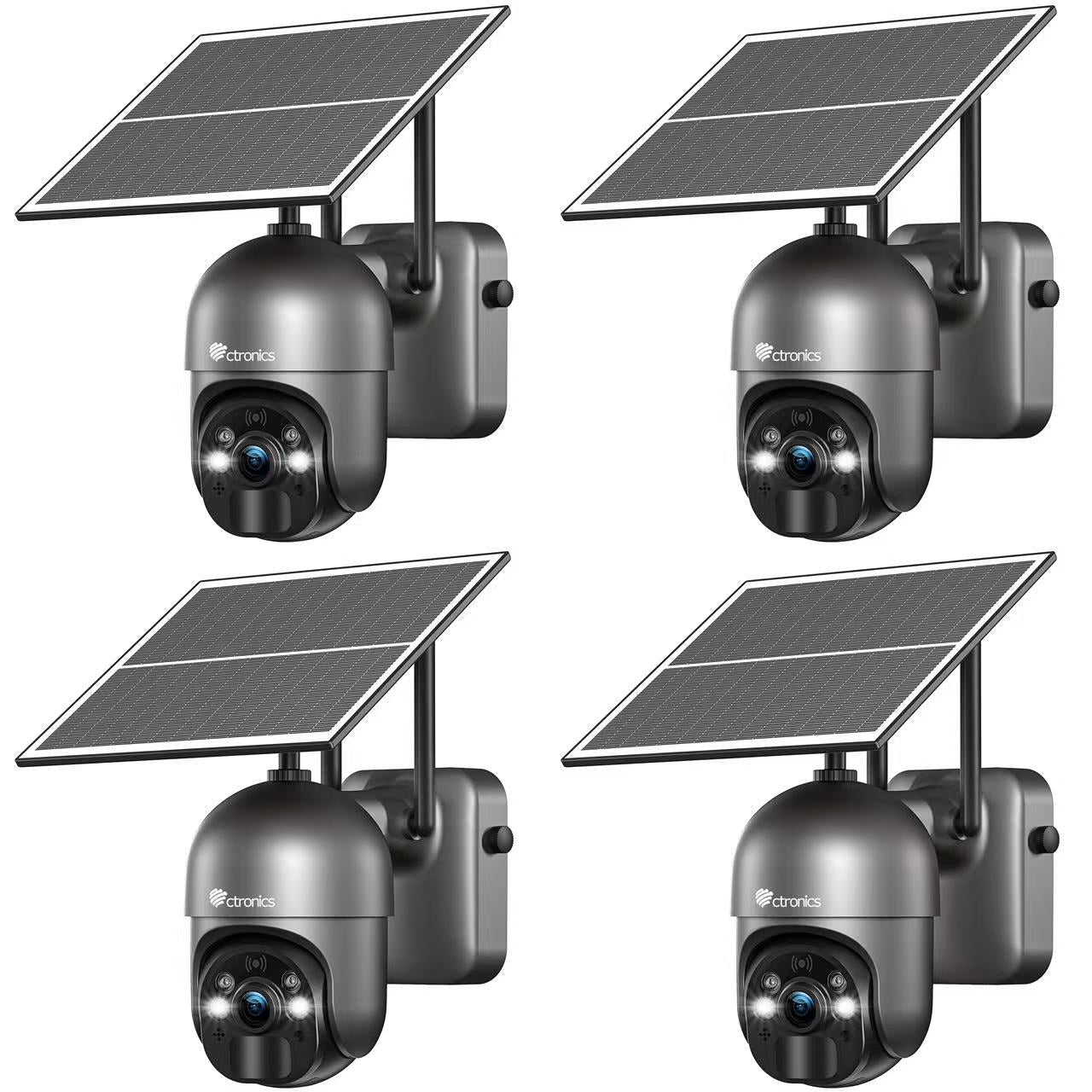 Ctronics 3G/4G LTE Solar Surveillance Camera on 14400mAh Battery, 4G Outdoor Wireless Camera SIM Card