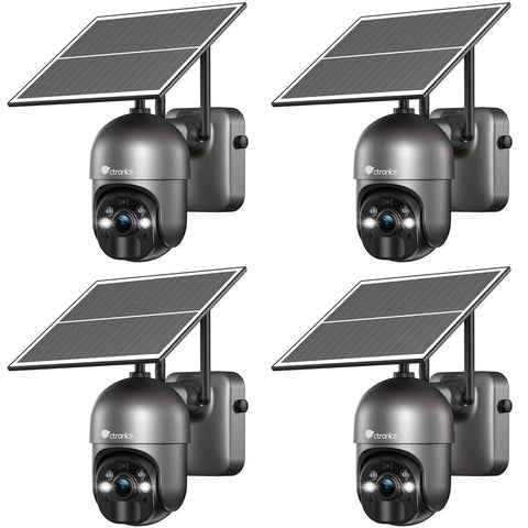 Ctronics 3G/4G LTE Solar Surveillance Camera on 14400mAh Battery, 4G Outdoor Wireless Camera SIM Card