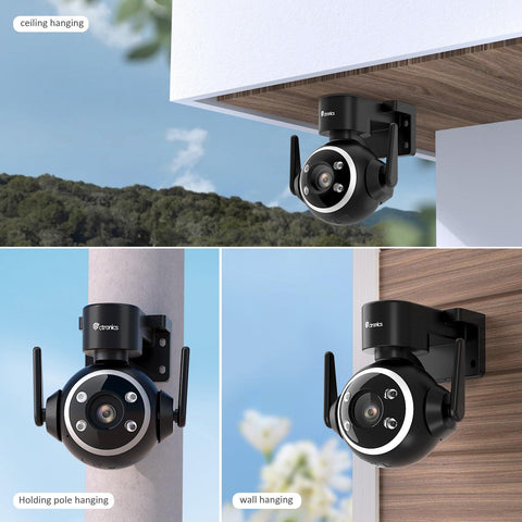 Ctronics 2.5K4MP WLAN 2.4/5GHz & 7/24 Record Outdoor Surveillance Camera - uk.ctronics