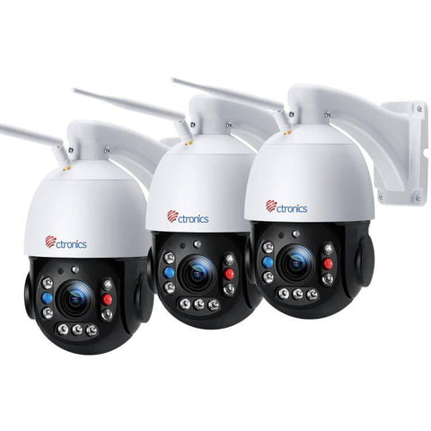 Ctronics 5MP 30X Optical Zoom Security Camera Outdoor,492ft IR Night Vision & Color Night Human Detection - uk.ctronics