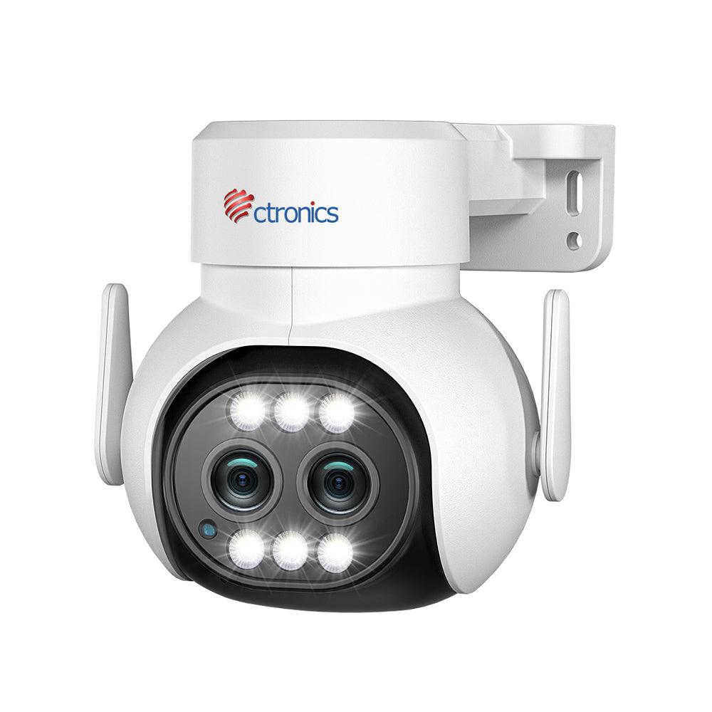 Dual Lens Security Camera Outdoor WiFi with 6X Hybrid Zoom PTZ Camera IP Surveillance 360° View - uk.ctronics