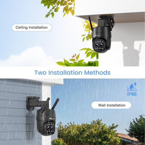 2.4GHz/5GHz Ctronics 2K 4MP Dual Lens Outdoor WiFi Surveillance Camera with Auto Zoom Tracking Human Detection 6X Zoom - uk.ctronics