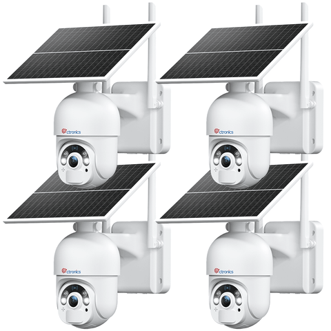 2K 4MP Ctronics Solar WiFi Surveillance Camera Outdoor Wireless PTZ IP Camera on 10000mAh Batteries Color Night Vision - uk.ctronics