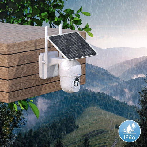 2K 4MP Ctronics Solar WiFi Surveillance Camera Outdoor Wireless PTZ IP Camera on 10000mAh Batteries Color Night Vision - uk.ctronics