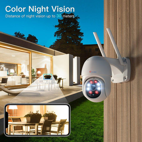 2K 4MP Wireless Security Camera with Human Detection and Auto Tracking-30m Color Night Vision - uk.ctronics