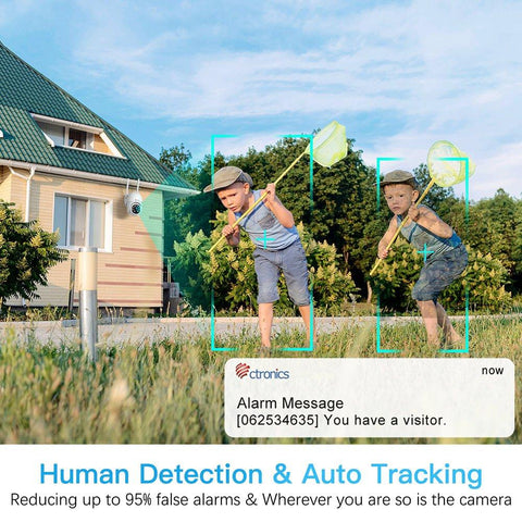 2K 4MP Wireless Security Camera with Human Detection and Auto Tracking-30m Color Night Vision - uk.ctronics