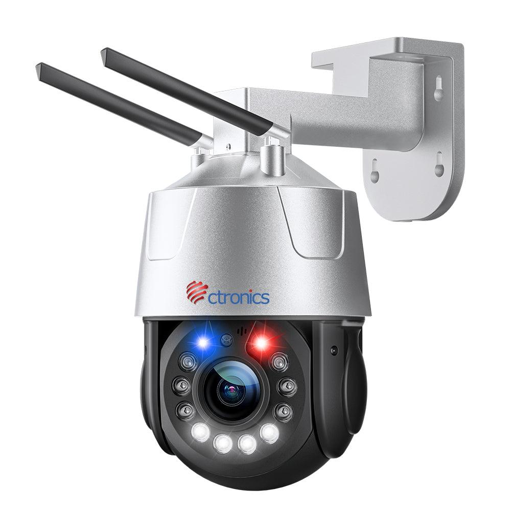 30X Optical Zoom 5MP WiFi PTZ Surveillance Camera with Audible Light Alarm and 50m Color Night Vision - uk.ctronics