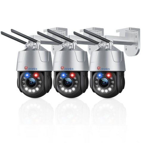 30X Optical Zoom 5MP WiFi PTZ Surveillance Camera with Audible Light Alarm and 50m Color Night Vision - uk.ctronics