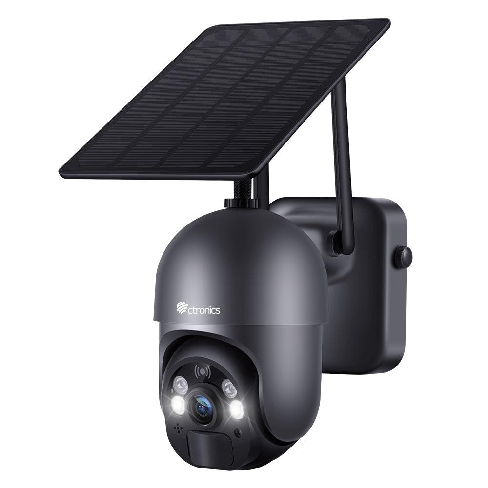 Ctronics 1080P Outdoor WiFi Solar Surveillance Camera with Solar Panel PIR Detection - uk.ctronics