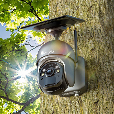 Ctronics 1080P Outdoor WiFi Solar Surveillance Camera with Solar Panel PIR Detection - uk.ctronics