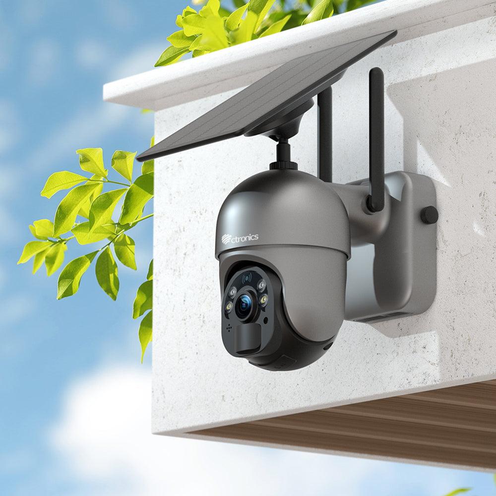 Ctronics 1080P Outdoor WiFi Solar Surveillance Camera with Solar Panel PIR Detection - uk.ctronics