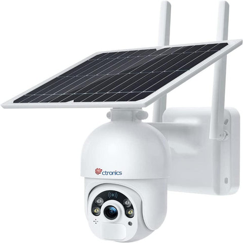 Ctronics Wireless Solar Security Camera with Color Night Vision & 10000mAh battery - uk.ctronics