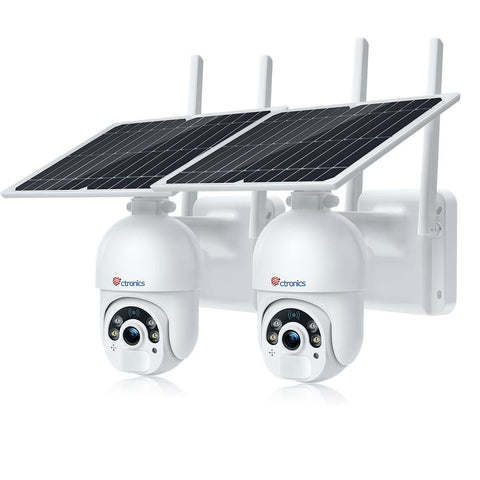 Ctronics Wireless Solar Security Camera with Color Night Vision & 10000mAh battery - uk.ctronics