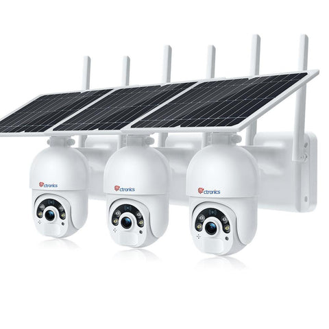 Ctronics Wireless Solar Security Camera with Color Night Vision & 10000mAh battery - uk.ctronics
